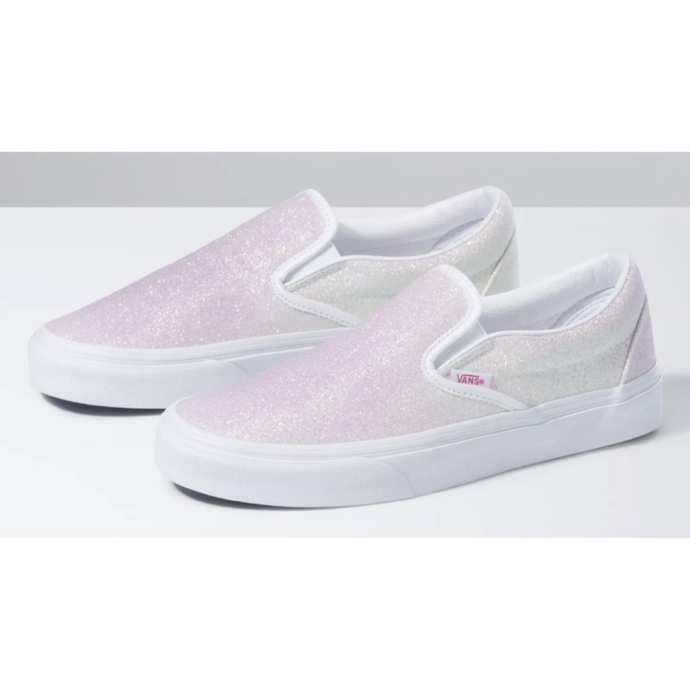 Vans UV Glitter Slip On Shoes in Pink